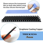 Hodyludy m.2 2280 ssd heatsink, 70x20x3mm, puhas vask grafeenkattega, s&uuml;learvuti nvme m.2 heatsink silikoonist termopadjaga 2280 m2 ssd s&uuml;learvutile