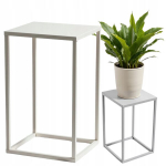 Metallist lillealus, valge, 40 cm, loft stiilis, Poola toode