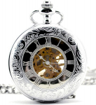 Infinite U Kahe Aja N&auml;iduga &Otilde;&otilde;nes Skelett Terasest K&auml;sitsi &Uuml;leskeeratav Mehaaniline Taskukell H&otilde;bedane