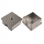 Kandiline kork profiilile 40 x 40 x 2,0 mm. Inox. Lihvitud. Keere M8