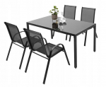 Aiam&ouml;&ouml;bli komplekt terrassile klaaslaud 4k