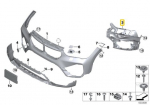 Bmw X1 F48 Lci 05 2018 12 2019 Parempoolne Sumutuli Kinnitus Originaal 51117954216