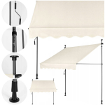 Reguleeritav aia varikatus-ekraan, veekindel, 300x120cm