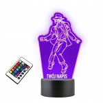 Lamp klaasil Kujuke Laulja Michael Jackson 3d Led Rgb + Pult 16