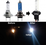Safego paar xenon hid asenduspirnid h7 6000k valge l&auml;hitule auto valgusti 55w s&otilde;iduki esitule pirnid