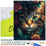 Maalid numbrite j&auml;rgi Raamil Oh Art! Metsakassipoeg 40x50 cm