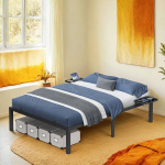 Kaheinimesevoodi raam, 200x140x41.3 cm, Must, Kaheinimesevoodi raam, VASAGLE RMB093B01, 200x140x41.3 cm, Must