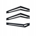 Kaminav&otilde;re Kratki Luft must 9x80x40 parempoolne ventilatsiooniv&otilde;re, komplekt 3 tk