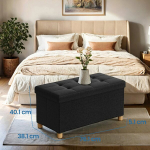 Tumba, istumispink, 38 x 76 x 40 cm, must, Kokkupandav tool, istumispink, 38 x 76 x 40 cm, must
