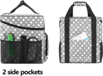 Luxja overloki kott overlokmasinatele, overloki kott hoiustamiseks, overloki &otilde;mblusmasinatele, coverloki kott overloki ja tarvikute transportimiseks, 33 cm x 30.5 cm x 34 cm, hallid t&auml;pid