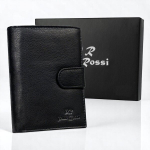 Meeste naturaalsest nahast rahakott Paul Rossi, must
