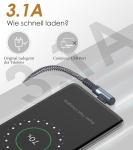 Avibrex usb c kaabel 3.1 a kiirlaadimine [2 tk 1.5 m], laadimiskaabel, usb c nurga type c kaabel nailon iphone 15 16 pro max, samsung galaxy s25 s24 s23 s22, s21, s20 s10 s9, s8, note20, m31 jaoks