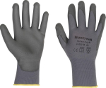 Honeywell 2400250-11 Perfect pol&uuml;amiidist kootud kindad peeneks k&auml;sitsemiseks, Pu-kattega, paksus 15 mm, pikkus 25 cm, suurus 11 (10 paari pakis), hallid