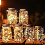 P&auml;ikesevalgustid v&auml;litingimustes kasutamiseks, 6 tk, 30 led sooja valge haldjavalgustusega p&auml;ikeseklaasiga, kaunistus aeda, r&otilde;dule, veekindel rippuv p&auml;ikeselatern, p&auml;ikesevalgustid v&auml;litingimustes kasutamiseks