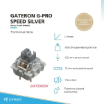 Gateron ks-9 G Pro klahvil&uuml;litite komplekt mehaanilistele klaviatuuridele | Plaadile paigaldatavad | Eelnevalt m&auml;&auml;ritud l&uuml;litid (gateron Pro Silver - Two Stage Spring, 90 tk)