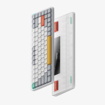 Nuphy Air75 V2 juhtmevaba mehaaniline klaviatuur, 84 klahviga Rgb Hot-swap klaviatuur, toetab Bluetooth 5.1, 2.4g ja juhtmega C-t&uuml;&uuml;pi &uuml;hendust Pc/laptop/windows/mac jaoks &ndash; White Gateron Wisteria Switch