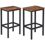 Baaritoolid, Begryf, VTb6, 2 tk, 40x30x65 cm, rustikaalne pruun / must