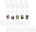 Xintangxia 30 foto v&otilde;tmehoidja komplekt, akr&uuml;&uuml;l l&auml;bipaistvad sisestatavad v&otilde;tmehoidjad v&otilde;tmer&otilde;ngaga, pildiraami v&otilde;tmehoidja pere s&otilde;prade kingituseks 4 x 5,5 cm, l&auml;bipaistev