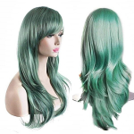 Inception Pro Infinite &ndash; pikk parukas &ndash; s&uuml;nteetiline &ndash; lainelised juuksed &ndash; cosplay &ndash; kost&uuml;&uuml;mipidu &ndash; 65 cm naistele &ndash; karneval &ndash; Halloween &ndash; pastellroheline v&auml;rv