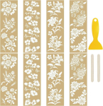 Wandic 8 x kuldsed kleebised, lille teema, veekindlad kleebised m&ouml;&ouml;blile, scrapbooking'ule, akendele, 10x30cm