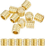 Superfindings 10 tk messingist paracord helmeid, kuldsed sambad, vahehelmed, metalltoru, lahtised helmed, suure auguga helmed, paracord helmed, messing, euroopa helmed ehete valmistamiseks, ava: 5,5 mm