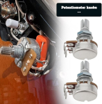 Create idea 4 tk B50k lineaarne potentsiomeeter nupud 18 mm pikk jagatud vars helitugevuse reguleerimine heliregulaator 3 kontaktiga elektrikitarr bassile