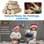 Johgee muusikariistade komplekt lastele, laste m&auml;nguasi alates 3. eluaastast, puidust l&ouml;&ouml;kpillide komplekt, trummid, r&uuml;tmim&auml;nguasjad, muusika, laste m&auml;nguasi