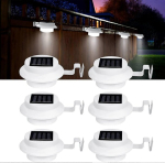 6 tk p&auml;ikeseenergia aiavalgustid 3 LED valged