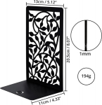 Belle Vous vastupidavad metallist raamatuotsad mustad lillemustriga (1 paar) &ndash; libisemiskindlad mustad raamatuotsad raamatutele ja cd-dele &ndash; hoidja kaustadele, riiulitele, kontorisse, raamatukokku, koju ja kooli