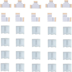 Led riba &uuml;hendus, riba &uuml;hendus, led &uuml;hendus, 30 tk pakendis, 4-kontaktiline 10 mm, jootevaba led nurga&uuml;hendus rgb smd 5050/3528 led ribadele, l-, t-kujuline [energy class g]
