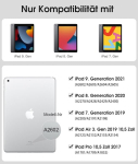 Vobafe klaviatuuriga &uuml;mbris, &uuml;hildub Ipad 9th/8th/7th Generation 10.2 tollise seadmega, pliiatsi hoidikuga, magnetiline 7 v&auml;rvi valgustus, laetav eemaldatav Qwertz Ipad klaviatuur, Pine Green