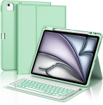 Jademall Klaviatuur Ipad Air 13 m2 - juhtmevaba klaviatuur valgustusega Ipad Air 13 m2 2024/air 13 m3 2025 jaoks, kaitse&uuml;mbris pliiatsi hoidjaga