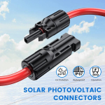 Moswag p&auml;ikesekaabel 1 m, 4 mm&sup2; 12awg p&auml;ikesepaneeli pikenduskaabel, p&auml;ikesepaneeli pikenduskaabel pistiku ja pesaga p&auml;ikesepaneeli pistikule, p&auml;ikesekontrollerile, akule