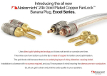 Nakamichi Fanlock Excel Series 24k kullatud banaanipistikud, 10awg - 18awg, 4 mm paksus k&otilde;lariv&otilde;imendile, Hi-fi stereo kodukino helikaabli kiir&uuml;hendus, 48 tk (24 paari)