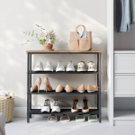 Jalan&otilde;ude riiul, 30x75x71 cm, Pruun-Must, Jalan&otilde;ude riiul, VASAGLE LBS017B01, 30x75x71 cm, Pruun-Must