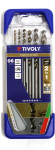 Tivoly 10804470002 Drill Technic 2-in-1 Bois-metal puuride komplekt stantsitud karbis, hall, pronks, 6 tk
