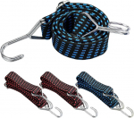 4 tk Expander kinnitusrihmad, reguleeritavad lamedad kummipaelad konksudega, pagasirihm pakiraamile, jalgrattale, mootorrattale, matkamiseks (sinine, punane, 1 m)