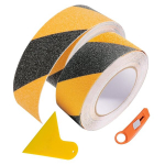 Libisemisvastased ribad 2 rulli 50 mm x 10 m veekindel libisemisvastane turvav&ouml;&ouml; teip treppidele must/kollane teip libisemisvastane teip p&otilde;randatele sise- ja v&auml;listingimustes kasutamiseks