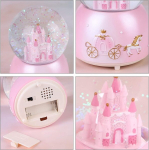 Led valgust vahetav lumekuul muusikakarp lossi lumekuul lumehelvestega klaasist s&auml;rapall &ouml;&ouml;lamp unen&auml;gude pall kontori kodu kaunistus laste t&uuml;drukute kingitus s&uuml;nnip&auml;evaks j&otilde;uludeks