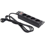 PDU toiteallikas RACK 10'' koos maandusega 4 pistikupesa 1,8m