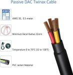 Qsfptek 10gb/s Sfp+ kaabel 0.5 meetrit, Sfp+ otse&uuml;hendusega Twinax passiivne Dac, &uuml;hildub Cisco Sfp-h10gb-cu50cm, Ubiquiti, D-link, Netgear, Mikrotik, Open Switches