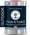 Oli-natura yacht & teak oil &ndash; puidu&otilde;li v&auml;litingimustes kasutamiseks &ndash; 1 liiter, teak &ndash; esmaklassiline lina&otilde;li kaitsega uv-kiirguse, ilmastiku, rabeduse ja hallinemise eest &ndash; sobib peaaegu kogu puidule