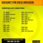 20 printeri kassetti kiibi ja tasemeindikaatoriga, &uuml;hilduvad Canon Pgi-520 / Cli-521 (4x must, 4x foto-must, 4x ts&uuml;aan, 4x magenta, 4x kollane) mudelitele Canon Pixma Ip-3600 Ip-4600 Ip-4600-x Ip-4700 Mp-540 Mp-550 Mp-560 Mp-620 Mp-630 Mp-640 Mp-640- ...