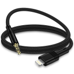 Lightning kuni 3.5 mm aux kaabel 1 m aux kaabel iphone'ile autos, jack adapter aux kaabel autole/k&otilde;rvaklappidele/kodusele stereos&uuml;steemile/k&otilde;larile, 3.5 mm aux kaabel &uuml;hildub ipad/iphone 11/12/13/14/pro/xs/xr/x/8/7