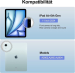 Jademall Klaviatuur Ipad Air 11 - Juhtmevaba klaviatuur valgustuse ja puuteplaadiga Ipad Air 11 m2 2024/air 11 m3 2025 jaoks, kaitse&uuml;mbris pliiatsi hoidjaga