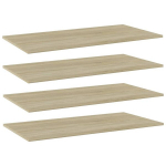 vidaXL riiuliplaadid 4 tk, Sonoma tamm, 80x20x1,5 cm, puitlaastplaat