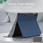 Jetech &uuml;mbris samsung galaxy tab s8 plus 2022 / s7 fe 2021 / s7 plus 2020 12.4-tollisele tahvelarvutile, s pen hoidjaga, &otilde;huke folio-alus, tahvelarvuti kaitse&uuml;mbris, mitme nurga alt vaadatav (navy)