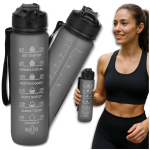 Spordi veepudel Tressari, 1000 ml, must