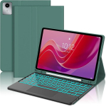 Occtingkind, klaviatuur Lenovo Tab M11 jaoks, klaviatuuriga &uuml;mbris Lenovo Tab M11 11-tollisele tahvelarvutile, magnetiline eemaldatav bluetooth-klaviatuur, Qwertz paigutus, Usb C, puuteplaat, taustvalgustus, tumeroheline