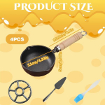 Yootiko mittenakkuv mini pann, mini praepann, 11 cm munapann, ahjurest, spaatel ja &otilde;lipintsel, kohaletoimetatud, kuumakindel, mittenakkuv kate, kaasaskantav matkamiseks, toiduvalmistamiseks, induktsioonpliit